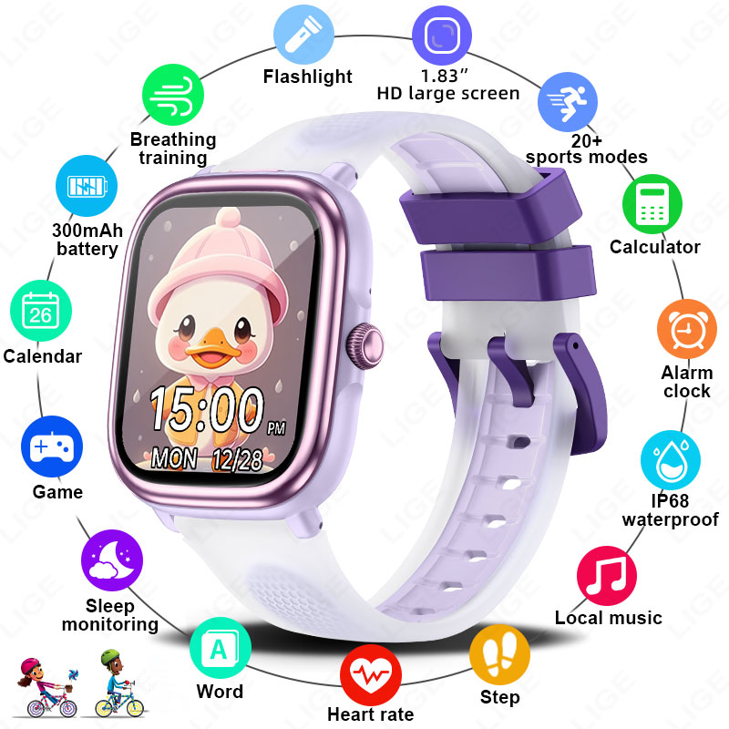 Smartwatch Watches For Kid Boy With Alarm - LIGE 2026 Nowy Smartwatch Edukacyjny dla