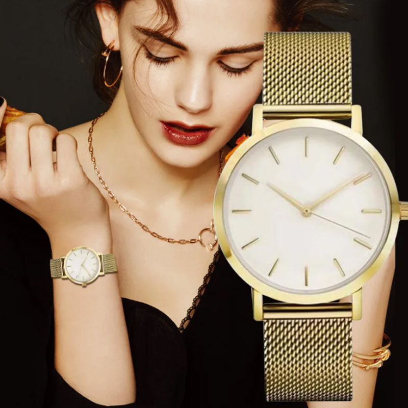 Minimalist Thin Watch - Najlepsze marki zegarków damskich luksusowa metalowa