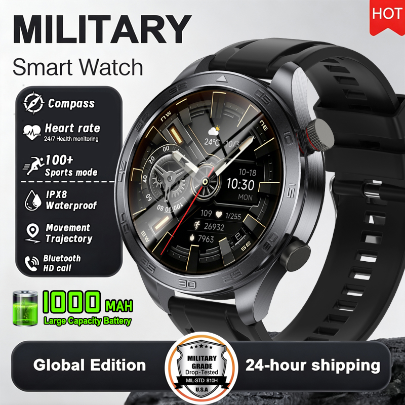 Smartwatch Military Watches For Men - Nowy wojskowy smartwatch dla mężczyzn z