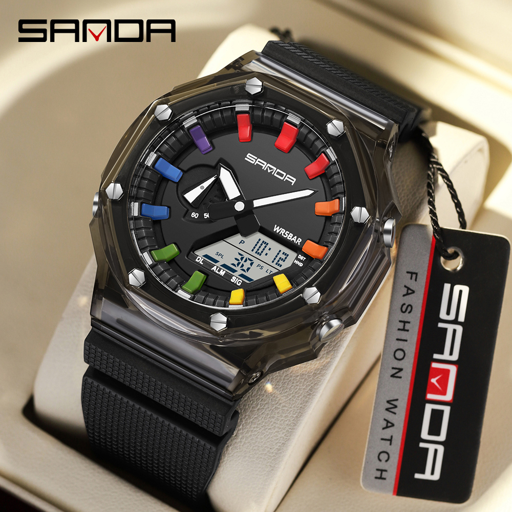 Smartwatch Army Watches For Men - Zegarek męski SANDA 3341 Digital LED,