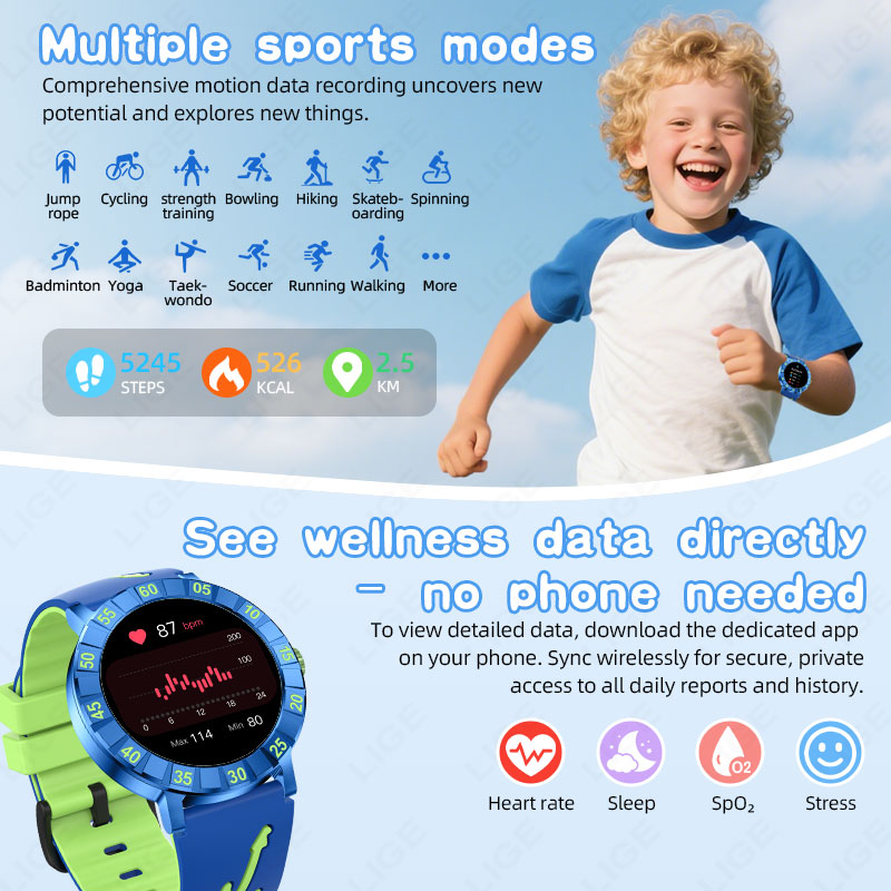 Nowy smartwatch LIGE 2026 dla  – Smartwatch Watches For Kid Boy With Alarm recenzja i cena