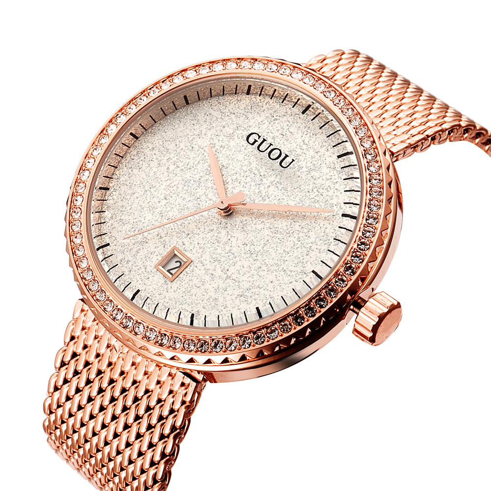 Moda Guou prosta siatka Retro  – Mesh Stainless Strap recenzja i cena
