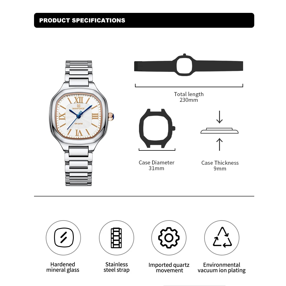 NAVIFORCE Luksusowy zegarek da – Minimalist Thin Watch recenzja i cena