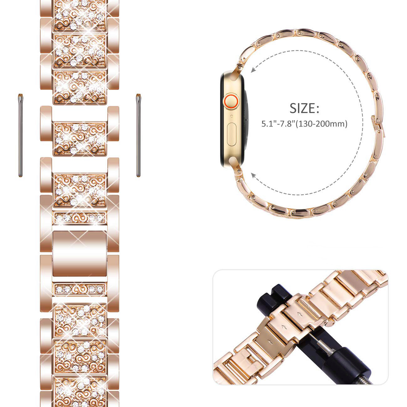 Etui + pasek do zegarka Apple  – Smartwatch Luxury Watches For Women recenzja i cena
