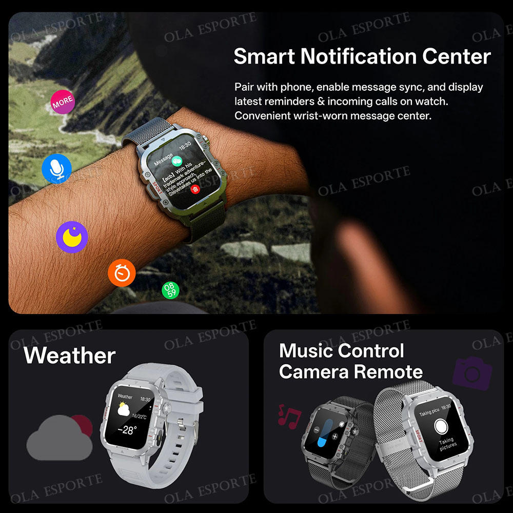 Wytrzymały wojskowy smartwatch – Smartwatch Military Watches For Men recenzja i cena