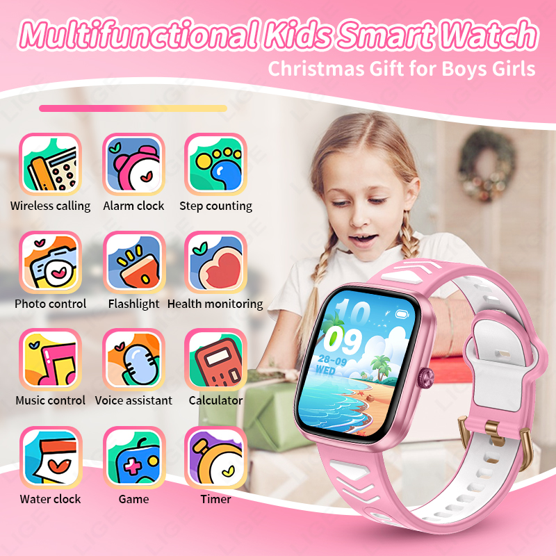 LIGE Dziecięcy Smartwatch dla  – Smartwatch Watches For Kid Boy With Alarm recenzja i cena