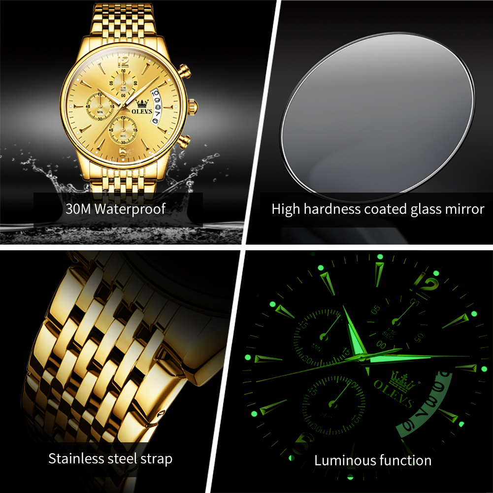 OLEVS marka luksusowy złoty ze – Smartwatch Watches For Men Brands recenzja i cena