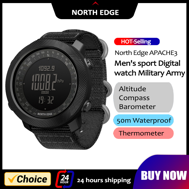 NORTH EDGE męski inteligentny  – Smartwatch Army Watches For Men recenzja i cena
