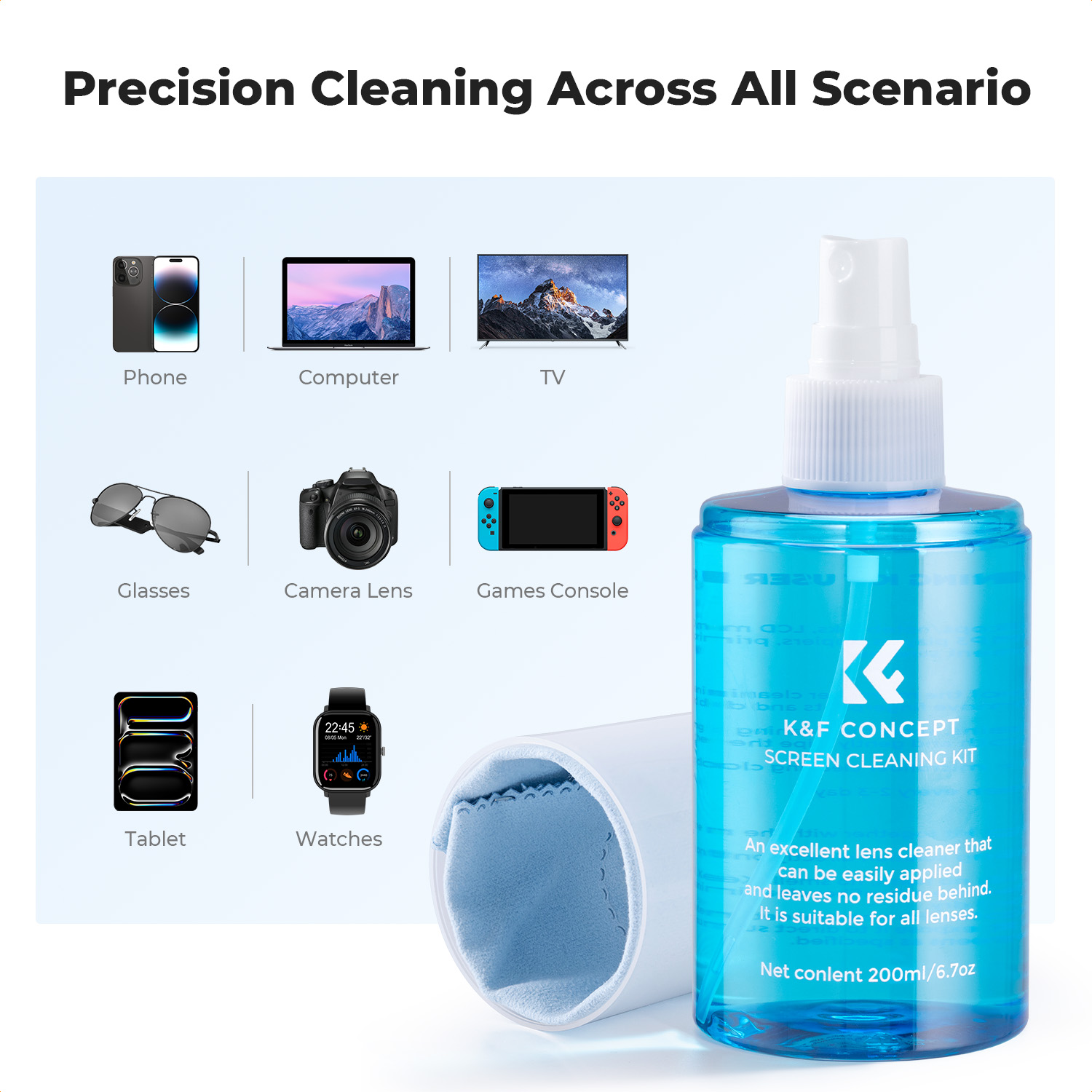 K&F CONCEPT 200ML Spray do czy – Watch Polishing Cloth recenzja i cena