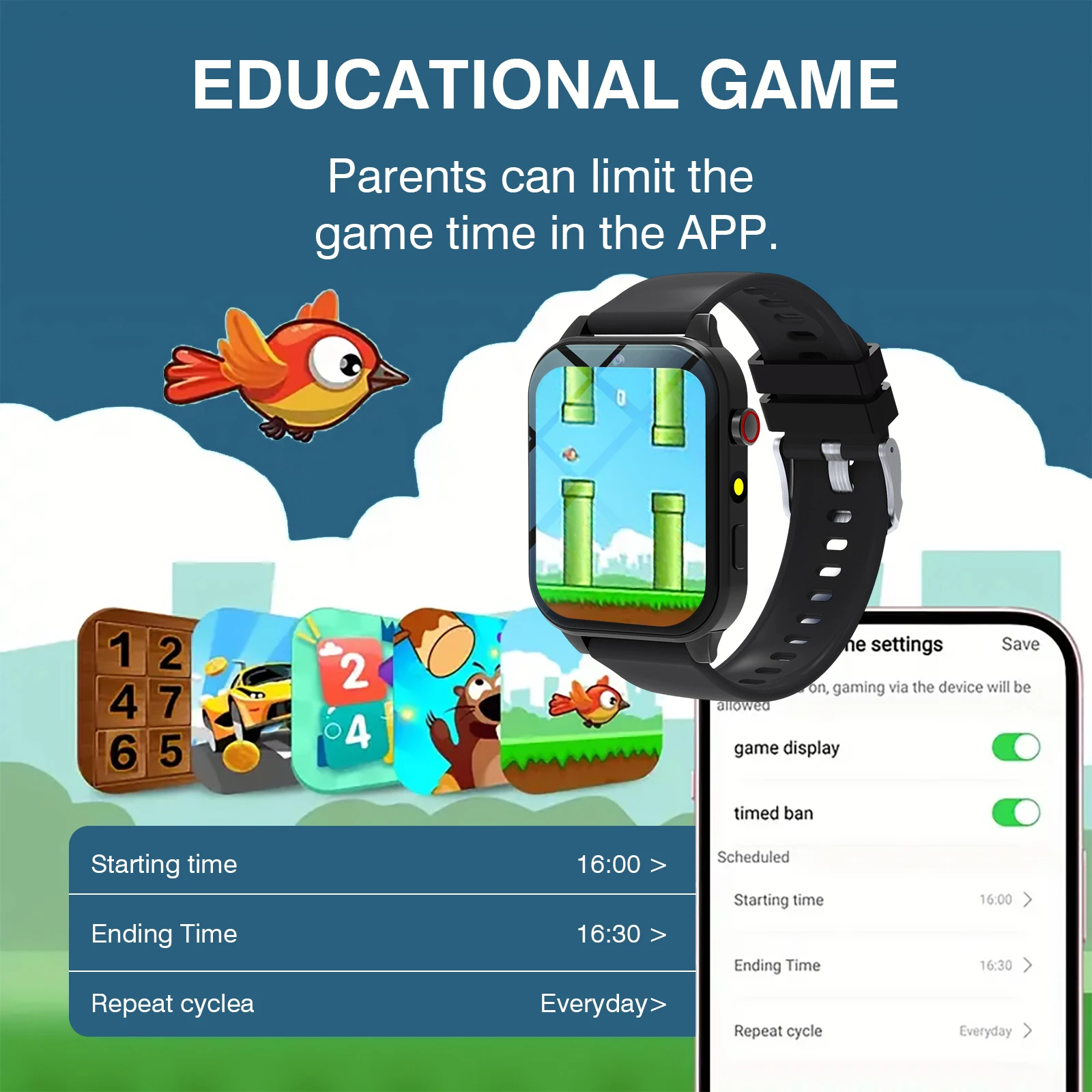 Smartwatch dla dzieci 18 gier  – Smartwatch Watches For Kid Boy With Alarm recenzja i cena