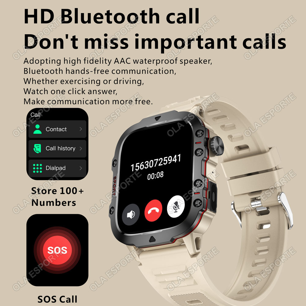 Nowy wojskowy smartwatch męski – Smartwatch Military Watches For Men recenzja i cena