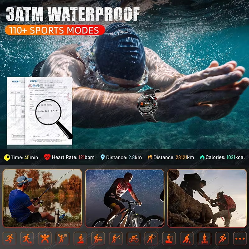 Wojskowy Smartwatch GPS 540mAh – Smartwatch Military Watches For Men recenzja i cena