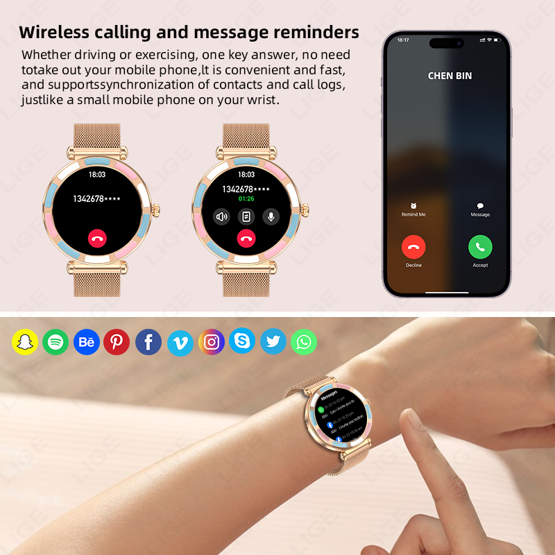 Luksusowy smartwatch LIGE 2026 – Smartwatch Luxury Watches For Women recenzja i cena